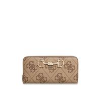 Guess Portafoglio Donna Janie Logo SLG Zip Around Wallet – Latte (marrone chiaro)
