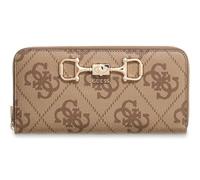GUESS portafoglio Janie Logo SLG Zip Around Wallet Latte Logo marrone chiaro