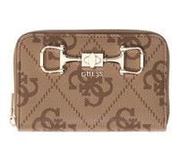 GUESS portafoglio Janie Logo SLG Zip Around Wallet Latte Logo marrone chiaro