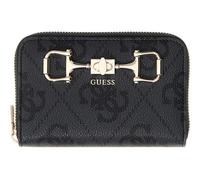 GUESS portafoglio Janie Logo SLG Zip Around Wallet Coal Logo grigio scuro