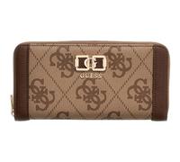 GUESS portafoglio Karnilla Logo Large Zip Around Wallet Latte Logo/Brown marrone chiaro