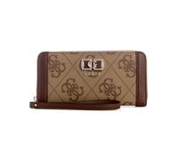Guess Portafoglio Karnilla Logo – Chiusura a zip – Latte Logo/Brown Taglia unica