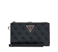 Guess Portafoglio Donna Laurel II Double Zip Organizer – Carbone, logo, Taglia Unica