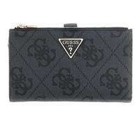 Guess Portafoglio Laurel II SLG Double Zip Organizer Coal Logo grigio scuro