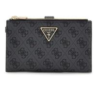 Guess portafoglio Laurel II SLG Double Zip Organizer Coal Logo grigio scuro