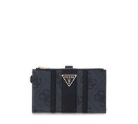Guess Portafoglio Laurel II SLG Double Zip Organizer Coal Logo grigio scuro
