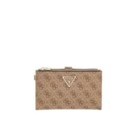 GUESS portafoglio Laurel II SLG Double Zip Organizer Latte Logo beige