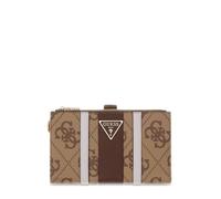 Guess portafoglio Laurel II SLG Double Zip Organizer con logo – Latte/marrone chiaro