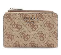 GUESS portafoglio Laurel II SLG Zip Around Card Case Latte Logo beige