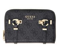 GUESS portafoglio Leona Logo SLG Zip Around Wallet Coal Logo grigio scuro