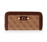 GUESS portafoglio Lindsey SLG Zip Around Wallet Latte Logo marrone