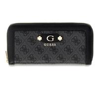 GUESS portafoglio Lindsey SLG Zip Around Wallet Coal Logo grigio scuro