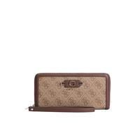 GUESS portafoglio Lindsey SLG Zip Around Wallet Latte Logo marrone