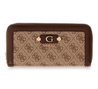 GUESS portafoglio Lindsey SLG Zip Around Wallet Latte Logo marrone