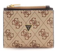 GUESS portafoglio Milano Bifold Top Zip Wallet Beige Brown marrone chiaro