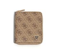 GUESS portafoglio Milano Zip Around Wallet Beige Brown marrone chiaro