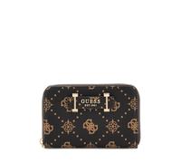 GUESS portafoglio Silia SLG Medium Zip Around Espresso Logo marrone scuro