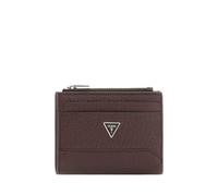 GUESS portafoglio Torino Bifold Top Zip Wallet Dark Brown marrone scuro