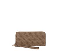 GUESS Portafoglio Brenton SLG con chiusura zip Donna L Latte Logo Marrone