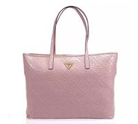 Guess Borsa Shopper Power Play Large Tech 4G Logo Esterno in Similpelle con cerniera Rosa Cipria