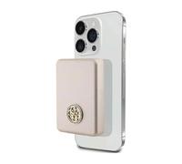 Guess Powerbank 5000mAh 15W 4G Logo in metallo strass per Magsafe - Oro
