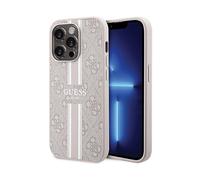 GUESS Printed Stripes COVER MAGSAFE per Apple iPhone 15 Pro, Rosa