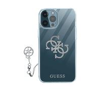Guess Cover Cool per iPhone 12 Pro MAX Licenza Logo + Ciondolo Argento