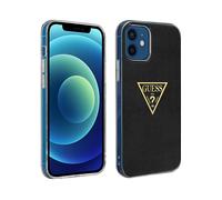 Custodia Guess per iPhone 12 Mini, nera - Triangolo metallico