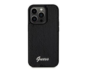 GUESS Protettiva GUHCP14XPSFDGSK Cover per Apple iPhone 14 Pro Max, Nero