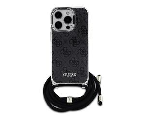 GUESS Protettiva GUHCP16LHC4SEK Cover per Apple iPhone 16 Pro, Nero