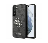 Custodia grigia con logo grande Guess per Samsung Galaxy S23 4G.