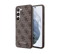 GUESS GUHCS23SG4GFBR - Cover per Samsung S23 S911, colore: Marrone 4G Metal Gold