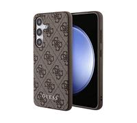 Custodia Guess Metal Gold Logo per Galaxy S24 - Marrone
