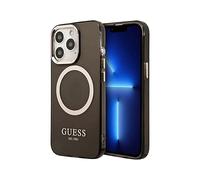Guess GUHMP13XHTCMK - Custodia rigida per iPhone 13 Pro Max 6,7", colore: Nero/Nero