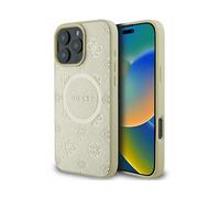 CG MOBILE Guess Magsafe - Custodia rigida in PU Saffiano con logo classico peonia per iPhone 16 Pro - G