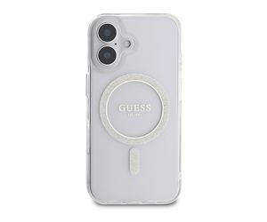 GUESS Protettiva GUHMP16MHFGERET Cover per Apple iPhone 16 Plus, Trasparente
