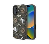 GUESS Protettiva GUHMP16SP4PWPW Cover per Apple iPhone 16, Marrone