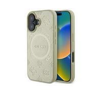 CG Mobile Guess GUHMP16SPSAPSMED - Custodia rigida per iPhone 16 6.1", con logo Saffiano Peony Classic