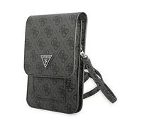 GUESS Portafoglio Bi-Fold GUWBSATMGR Triangle Grigio Saffiano Unisex Nero
