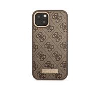 GUESS - Cover Per Iphone 14 Plus Pu 4g Metal Plate, Marrone