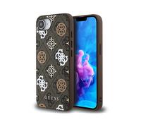 GUESS PU 4G Peony Custodia per Apple iPhone 16e, Marrone
