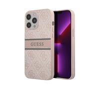GUESS PU 4G Stripe Cover per Apple iPhone 13 Pro, Rosa Cipria
