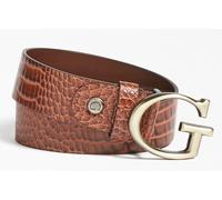 GUESS Raffie Croc G Logo Cintura Donna Nero COGNAC Taglia Small Medium Large