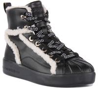 Guess Ramsi Scarpe Invernali Alte Con Lacci Trainer Da Donna In Nero UK 3 - 8