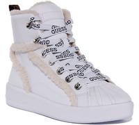 Guess Ramsi Scarpe Invernali Alte Con Lacci Trainer Da Donna In Nero UK 3 - 8