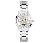 GUESS Orologio analogico 'Quattro Clear' argento / trasparente Donna GUESS One Size argento / trasparente