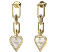 Guess Romantic gold-plated Orecchini with zircons Love Me Tender JUBE03236JWYGRHT-U