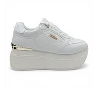 Guess runner camrio logo jo donna white liu zeppa 7 cm shoes FLPC10FAL12