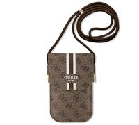 Guess Sac telefono 4G Leather Stripes - Marrone - Nouvo