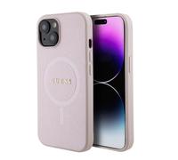 Guess Saffiano - Cover posteriore rigida per iPhone 14, colore: Rosa